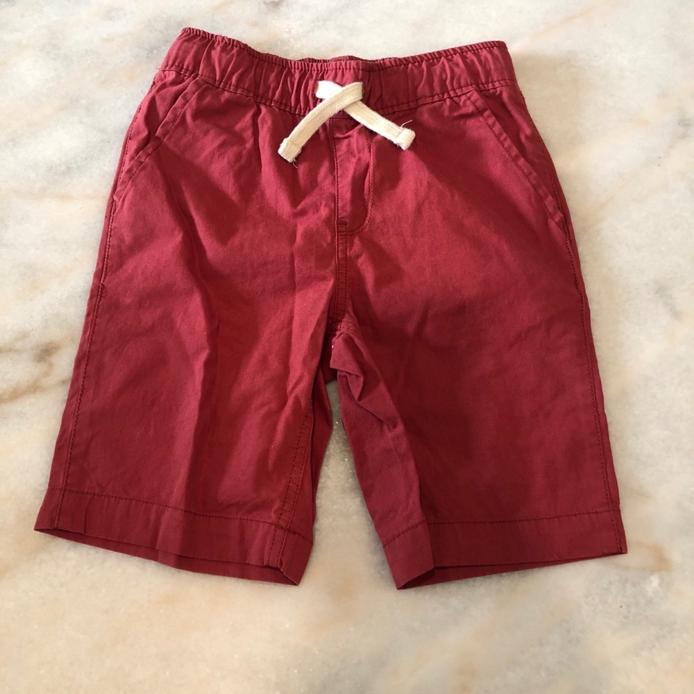 Boys red shorts size 6